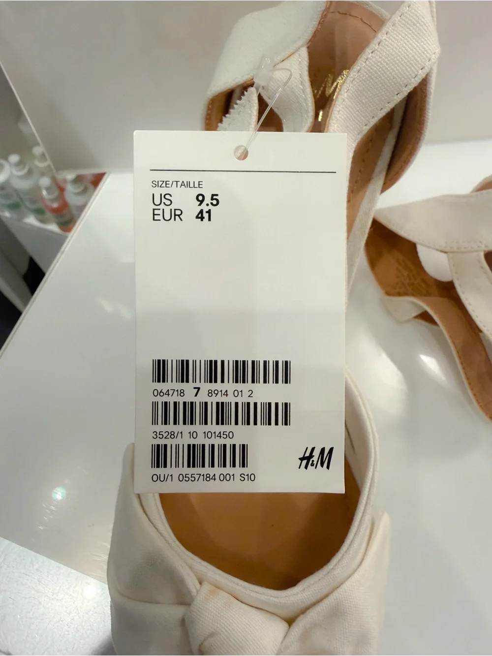 H&M cream espadrille
